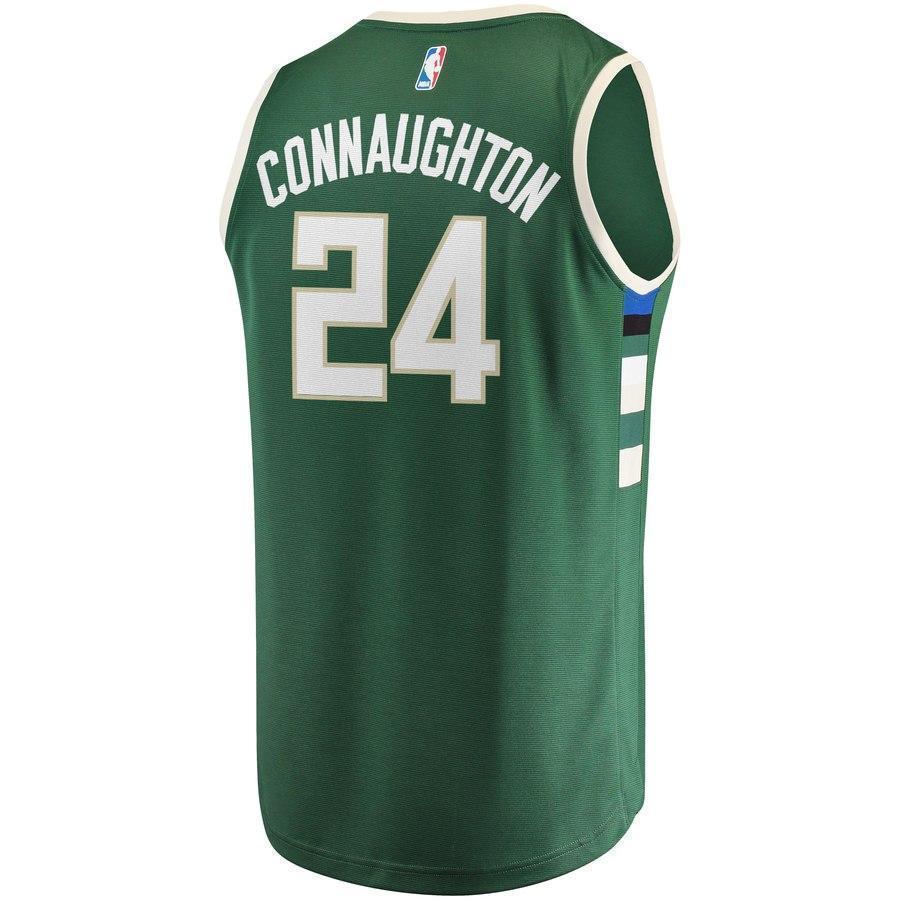 24-Pat Connaughton Milwaukee Bucks  Jersey - Icon Edition - Hunter Green