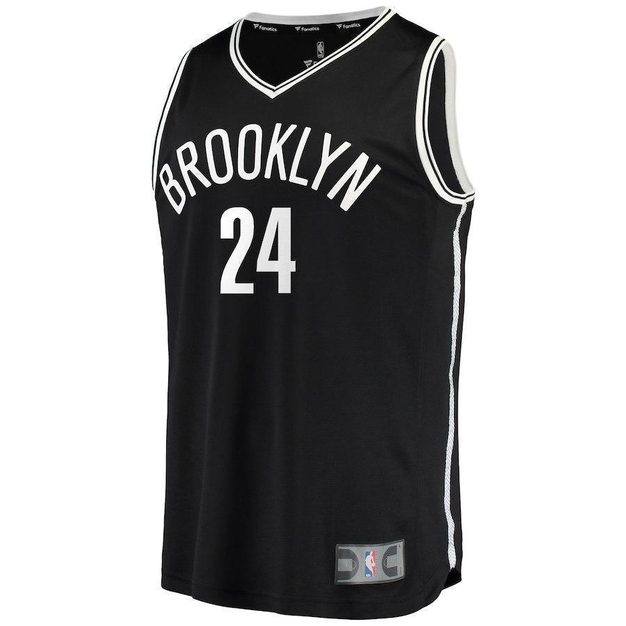 24-Rondae Hollis-Jefferson Brooklyn Nets  Jersey - Icon Edition - Black