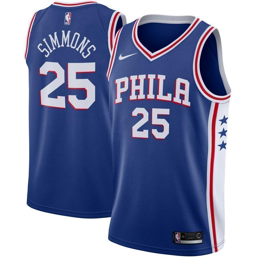 25-Ben Simmons Philadelphia 76ers Swingman Jersey Blue - Icon Edition