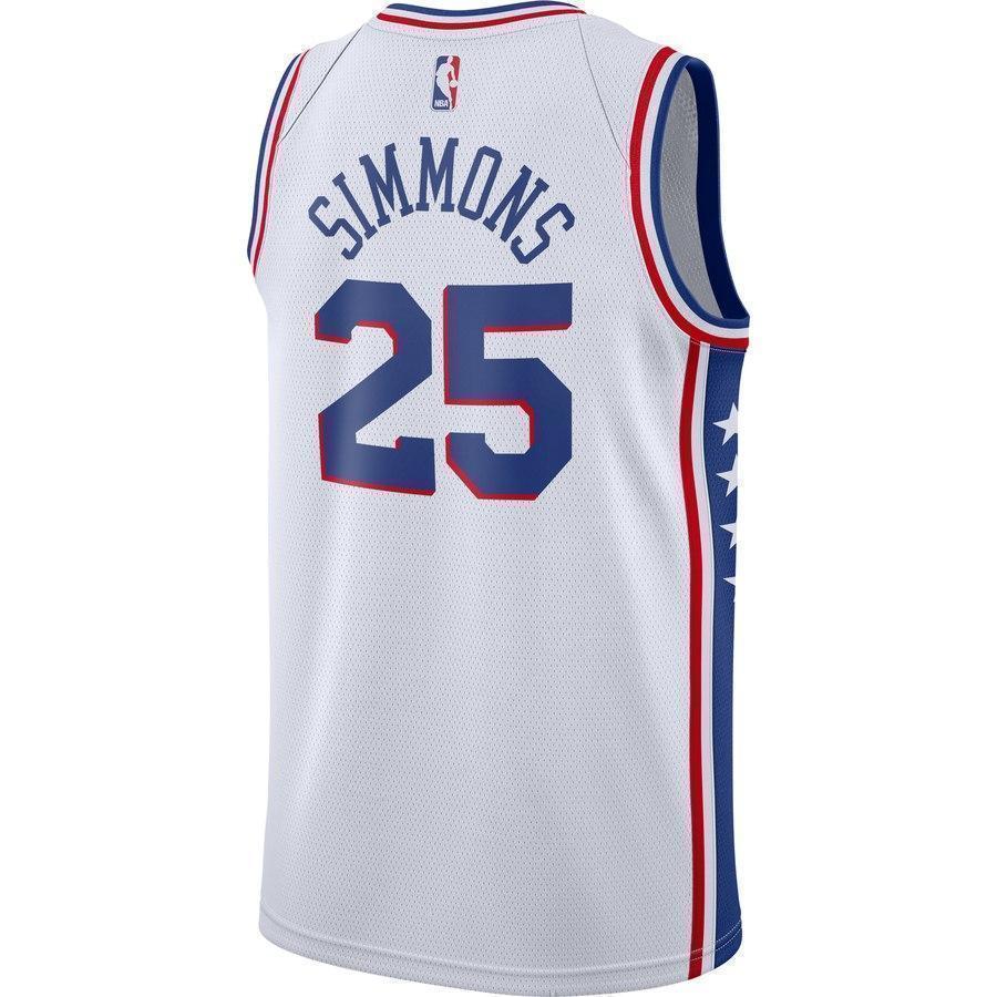 25-Ben Simmons Philadelphia 76ers Swingman Jersey White - Association Edition