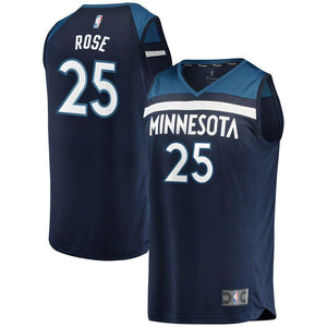 25-Derrick Rose Minnesota Timberwolves  Jersey - Icon Edition - Navy