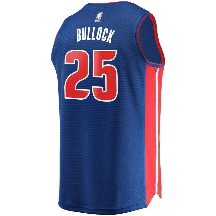 25-Reggie Bullock Detroit Pistons  Jersey - Icon Edition – Blue