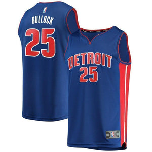 25-Reggie Bullock Detroit Pistons  Jersey - Icon Edition – Blue