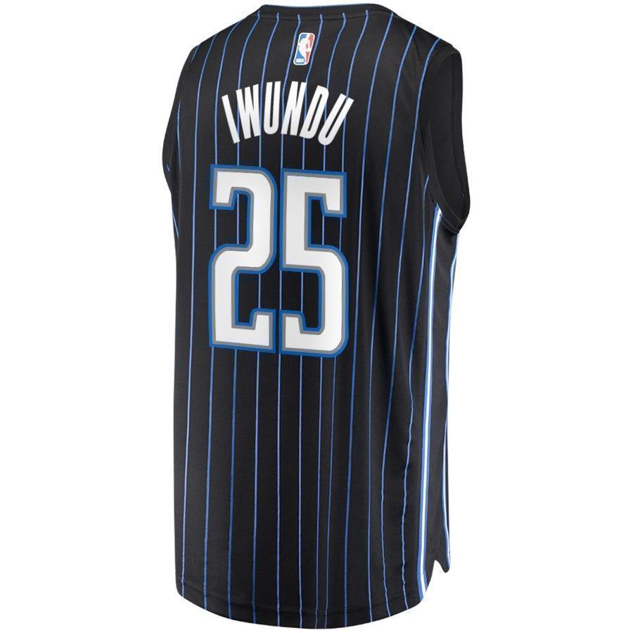 25-Wesley Iwundu Orlando Magic  Jersey - Statement Edition - Black