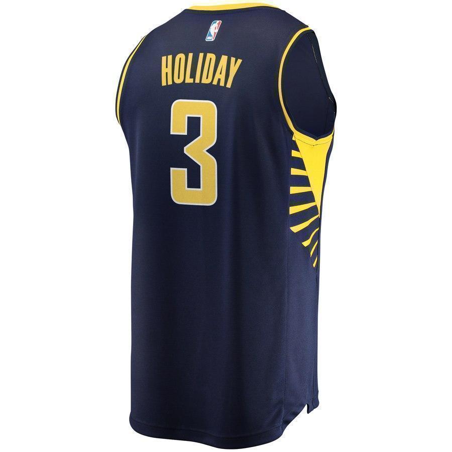 3-Aaron Holiday Indiana Pacers Jersey - Icon Edition - Navy