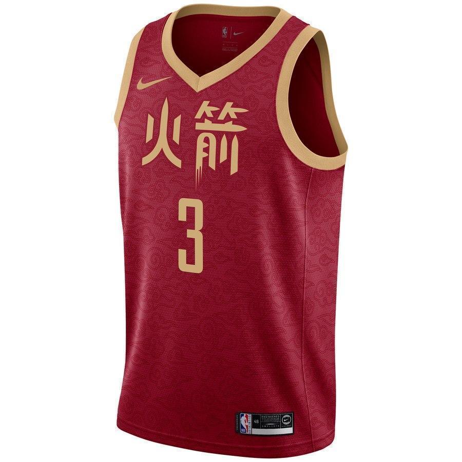 3-Chris Paul Houston Rockets Swingman Jersey – City Edition – Red
