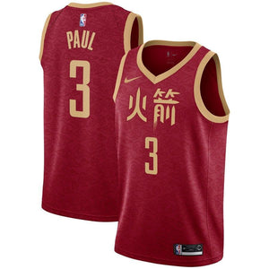 3-Chris Paul Houston Rockets Swingman Jersey – City Edition – Red