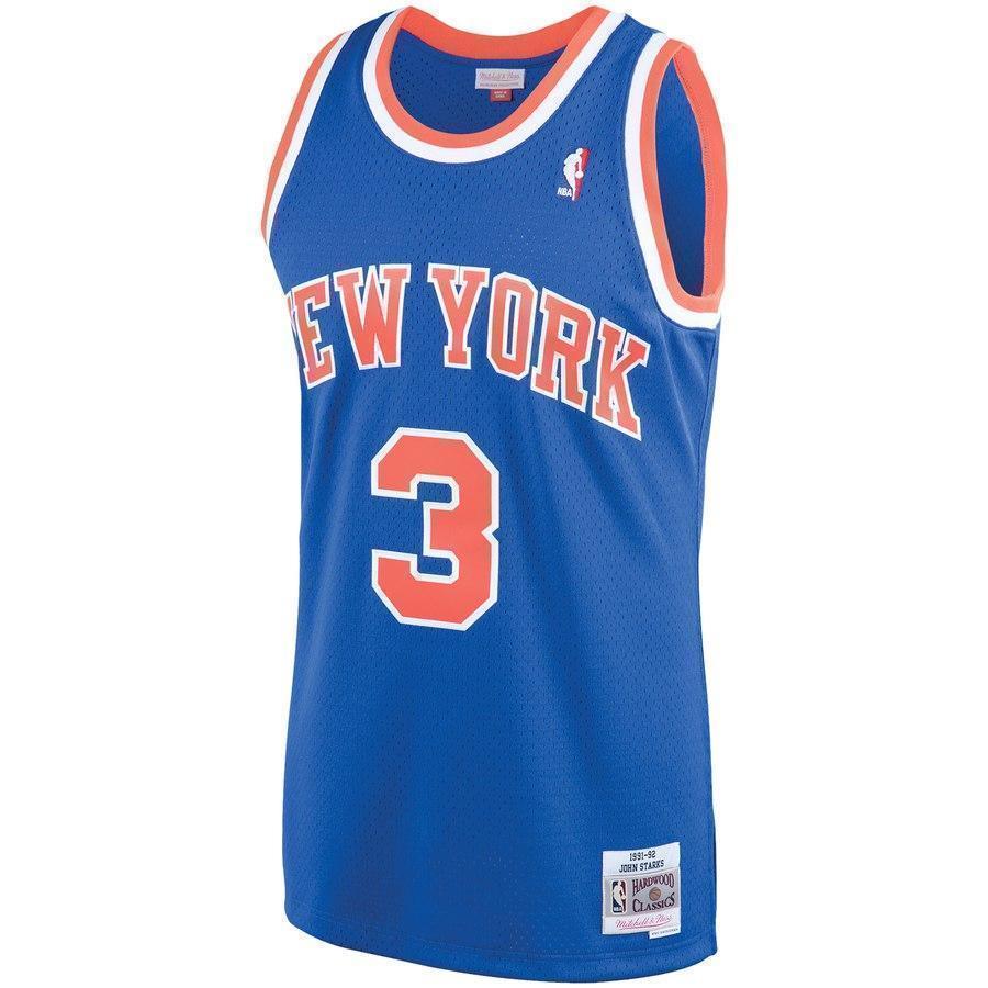 3-John Starks New York Knicks 1991-92 Hardwood Classics Swingman Jersey – Blue