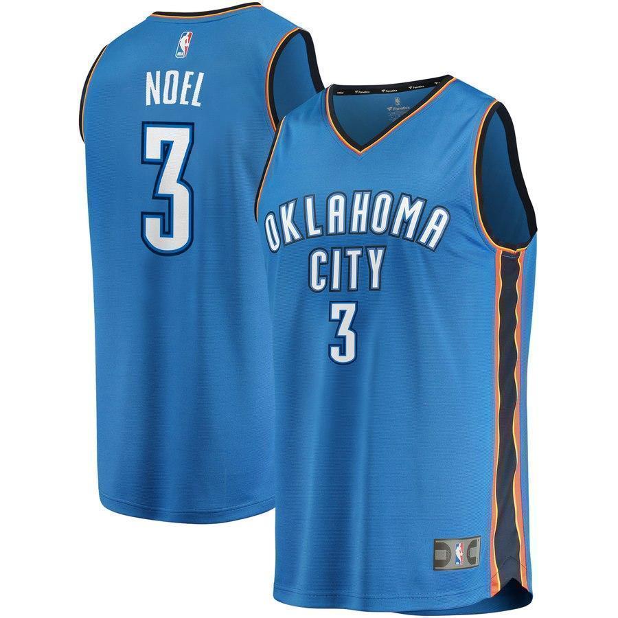 3-Nerlens Noel Oklahoma City Thunder  Jersey - Icon Edition - Blue