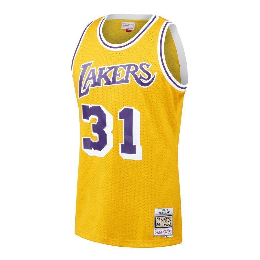 31-Kurt Rambis Los Angeles Lakers Hardwood Classics Swingman Jersey – Gold