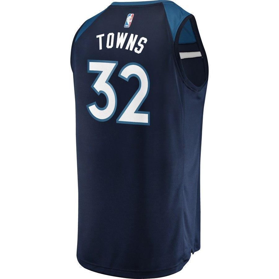 32-Karl-Anthony Towns Minnesota Timberwolves  Jersey Navy - Icon Edition
