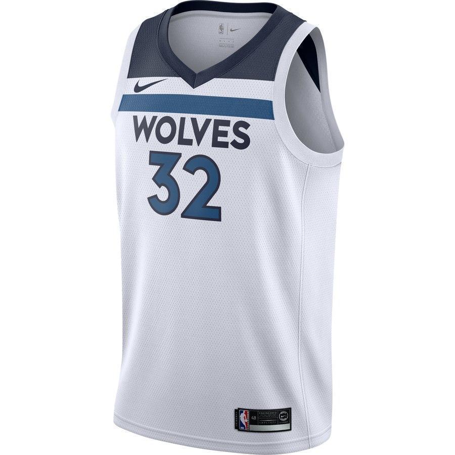 32-Karl-Anthony Towns Minnesota Timberwolves Swingman Jersey White - Association Edition