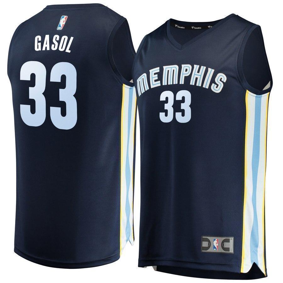 33-Marc Gasol Memphis Grizzlies Swingman Jersey - Icon Edition – Navy