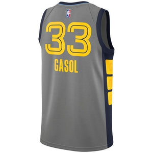 33-Marc Gasol Memphis Grizzlies Swingman Jersey – City Edition – Gray