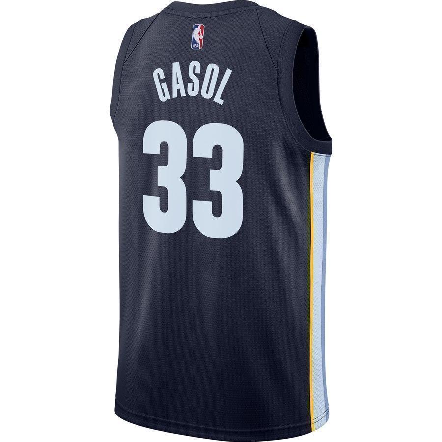 33-Marc Gasol Memphis Grizzlies Swingman Jersey Navy - Icon Edition