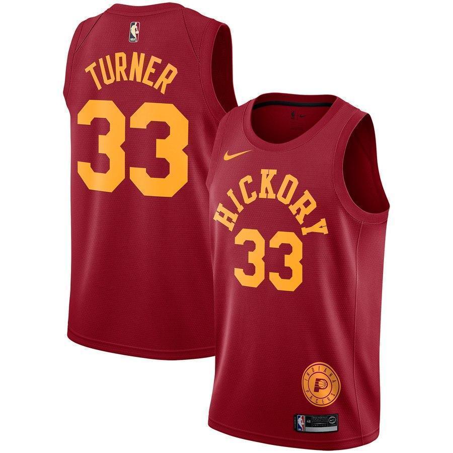 33-Myles Turner Indiana Pacers Hardwood Classics Swingman Jersey – Red