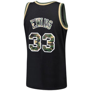 33-Patrick Ewing New York Knicks  Straight Fire Camo Swingman Jersey – Black