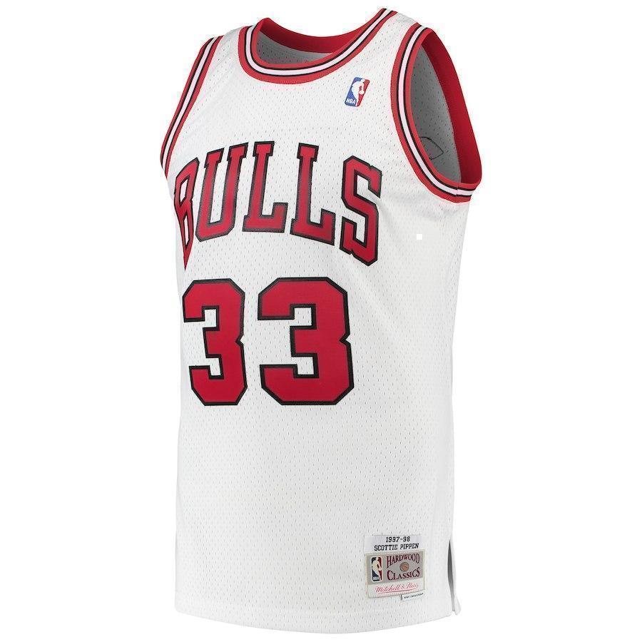 33-Scottie Pippen Chicago Bulls  Hardwood Classics Swingman Jersey – White