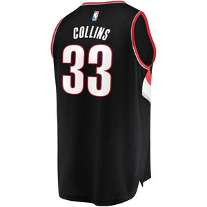 33-Zach Collins Portland Trail Blazers  Jersey Black - Icon Edition