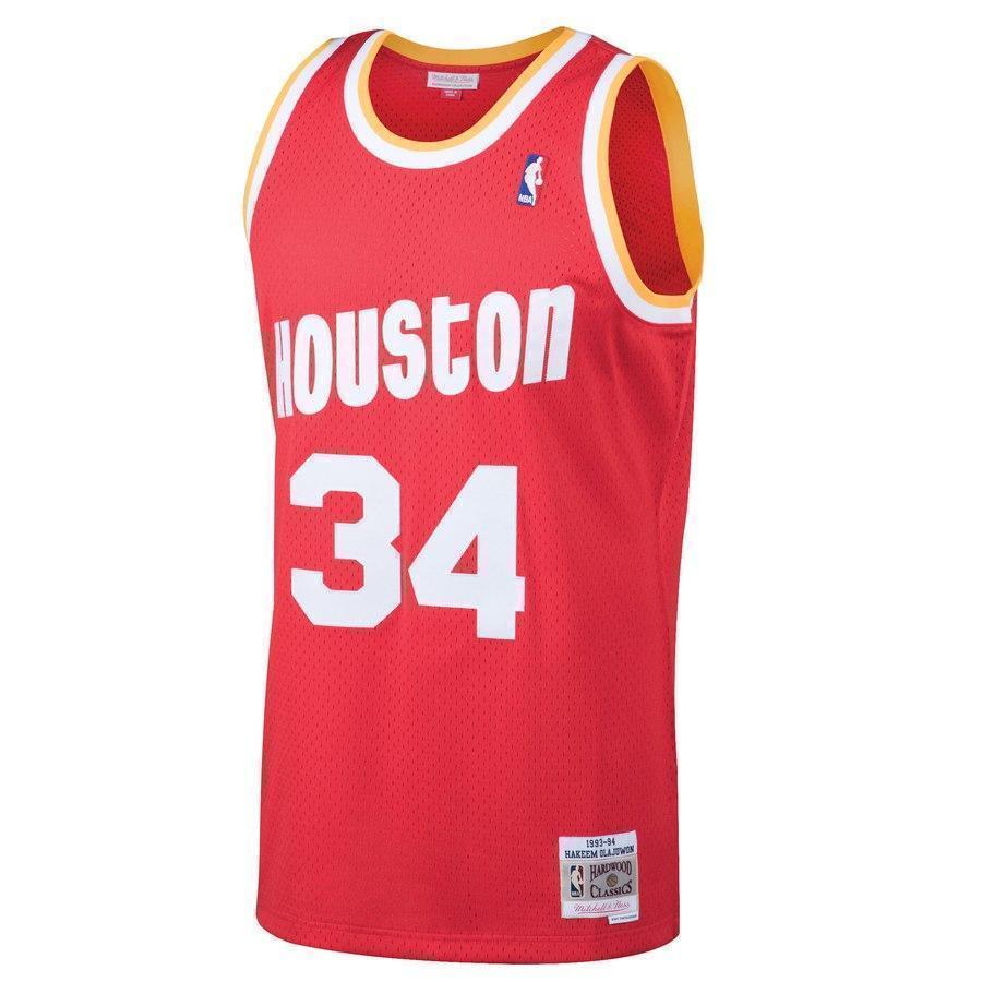 34-Hakeem Olajuwon Houston Rockets  1993-94 Hardwood Classics Swingman Jersey - Red