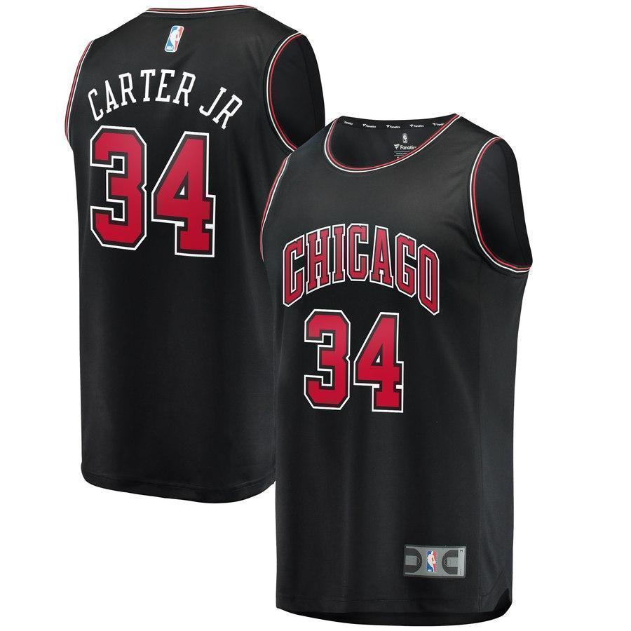 34-Wendell Carter Jr. Chicago Bulls  Jersey – Black