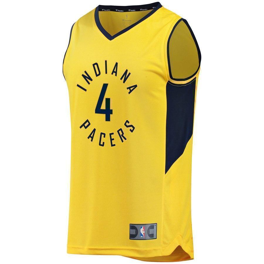 4-Victor Oladipo Indiana Pacers  Jersey - Statement Edition - Gold