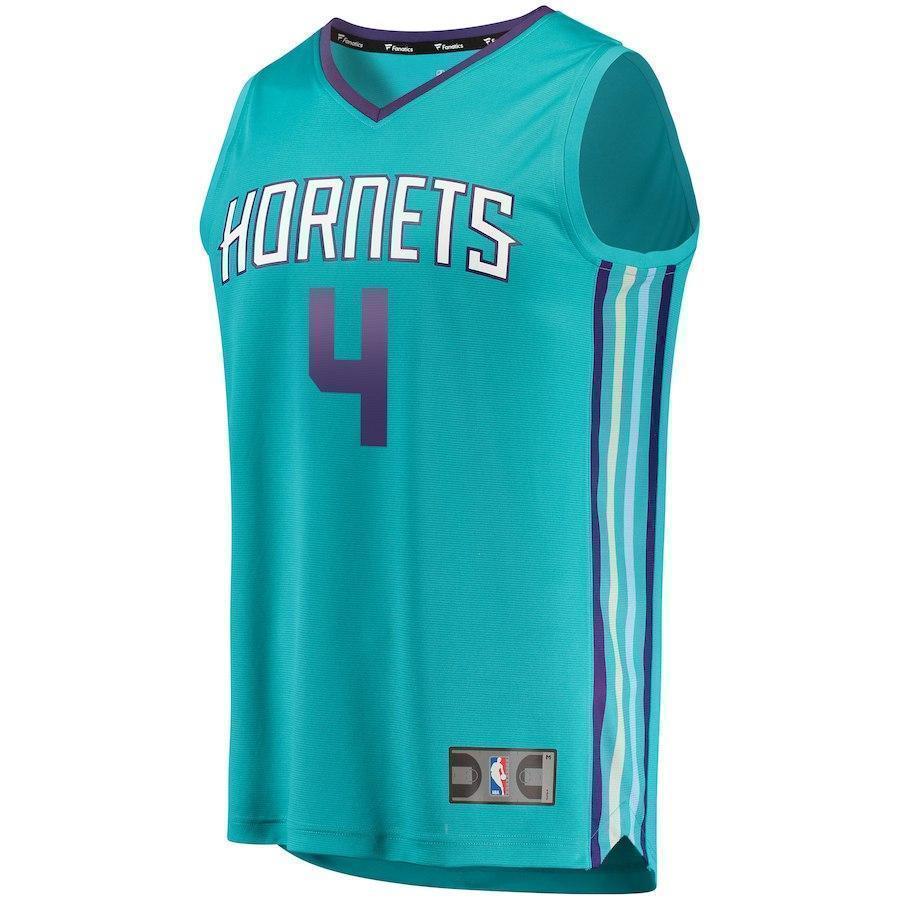 4-Devonte Graham Charlotte Hornets  Jersey - Icon Edition - Teal