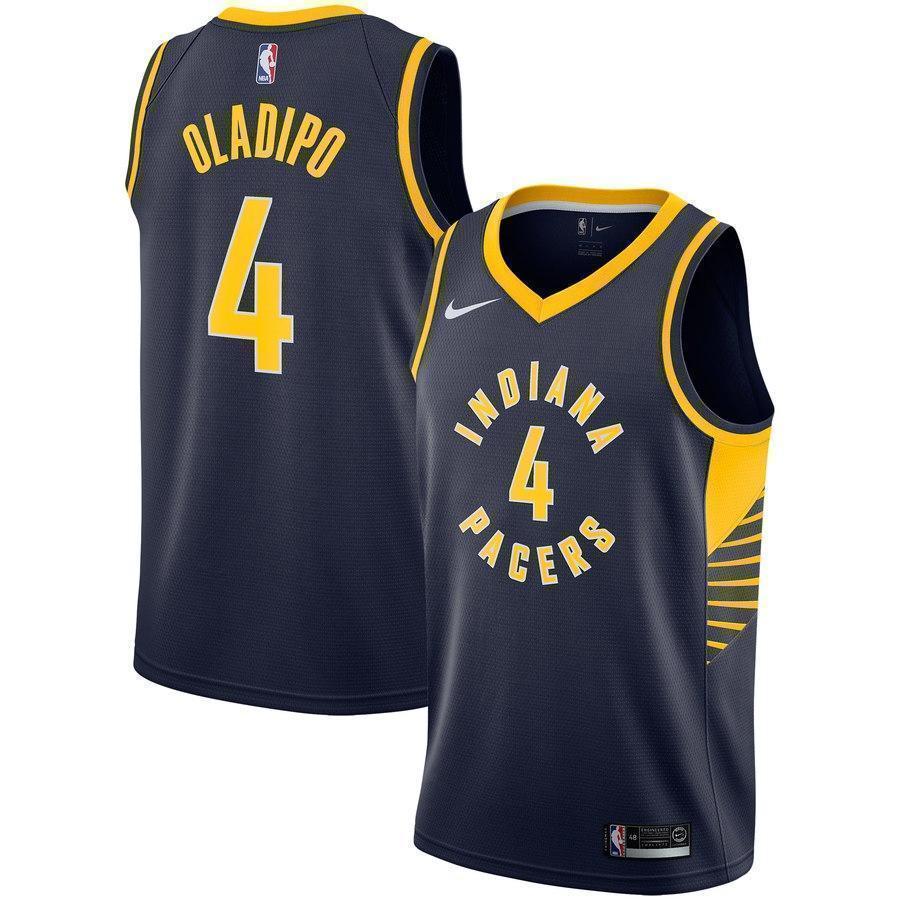 4-Victor Oladipo Indiana Pacers  Swingman Jersey - Icon Edition – Navy
