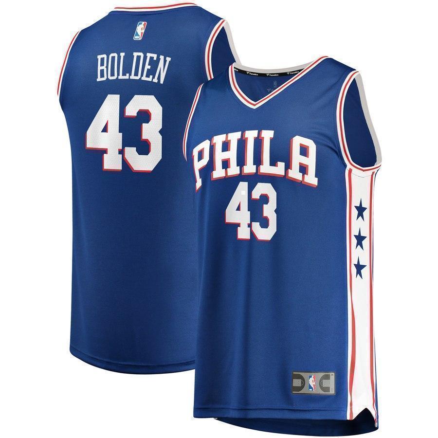 43-Jonah Bolden Philadelphia 76ers Jersey - Icon Edition - Royal