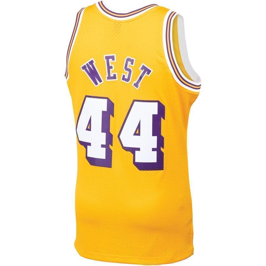 44-Jerry West Los Angeles Lakers  Hardwood Classics Swingman Jersey – Gold