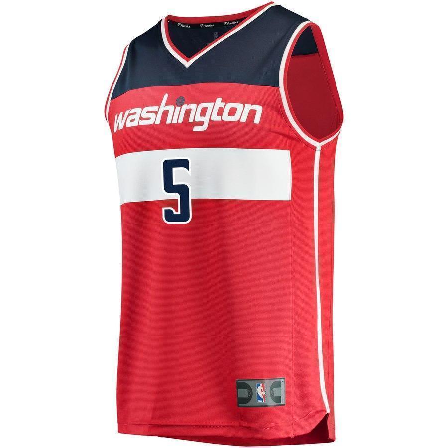 5-Markieff Morris Washington Wizards Team Color Player Jersey Red - Icon Edition
