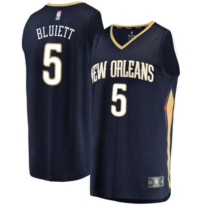 5-Trevon Bluiett New Orleans Pelicans  Jersey - Icon Edition - Navy