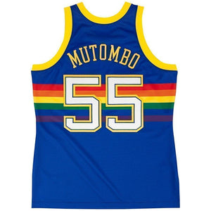 55-Dikembe Mutombo Denver Nuggets  Basketball Jersey - Navy Blue