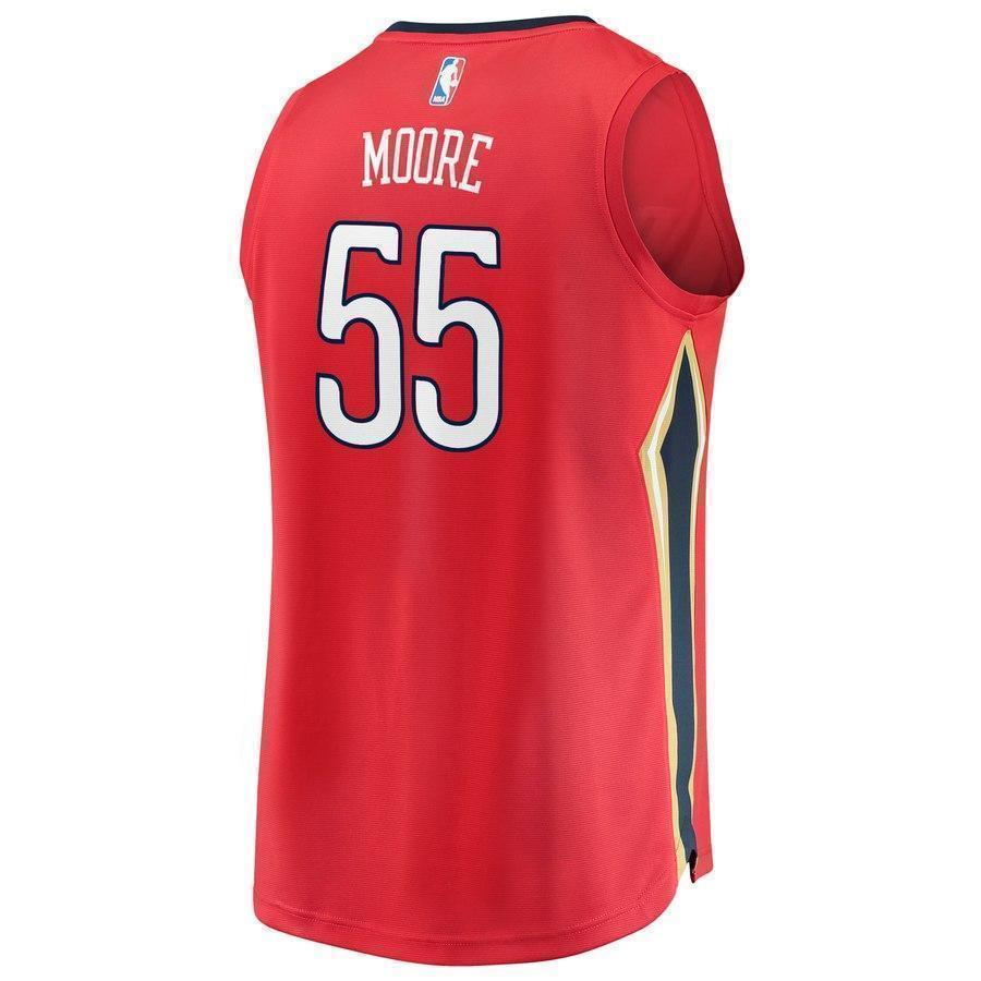 55-E'Twaun Moore New Orleans Pelicans  Jersey Red - Statement Edition