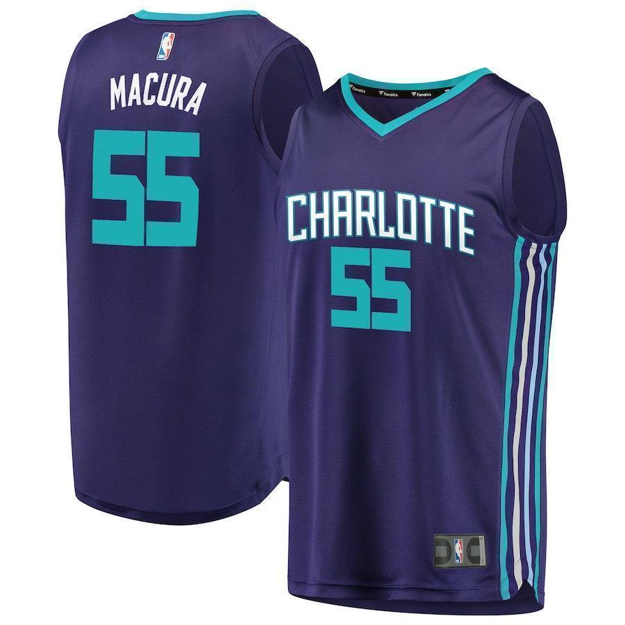 55-J.P. Macura Charlotte Hornets Jersey - Statement Edition - Purple