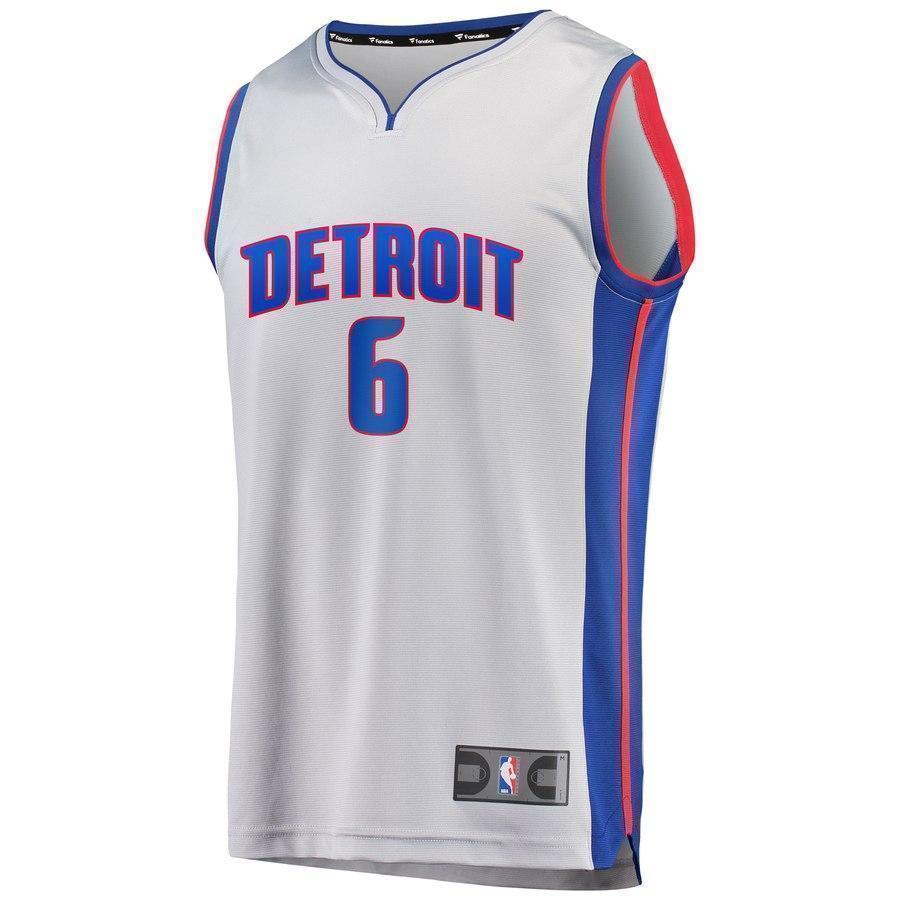 6-Bruce Brown Detroit Pistons Jersey Gray - Statement Edition