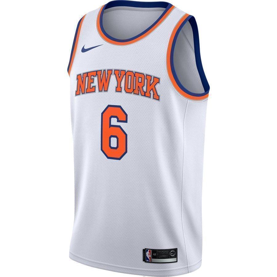 6-Kristaps Porzingis New York Knicks Swingman Jersey White - Association Edition