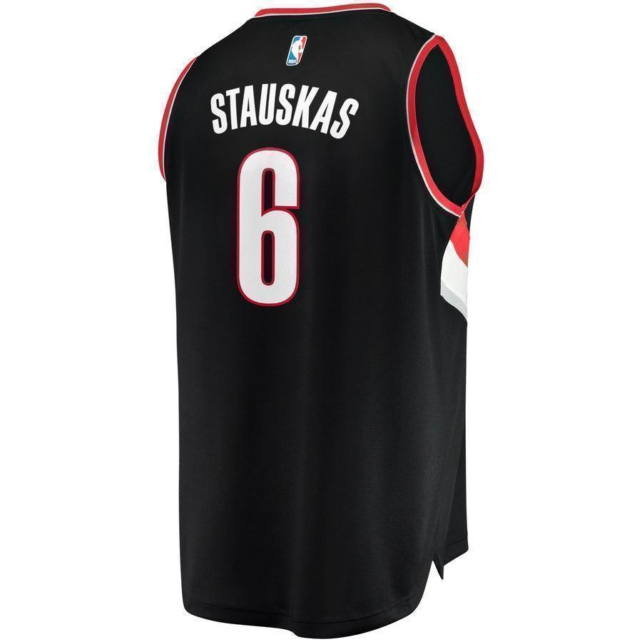 6-Nik Stauskas Portland Trail Blazers  Jersey - Icon Edition - Black