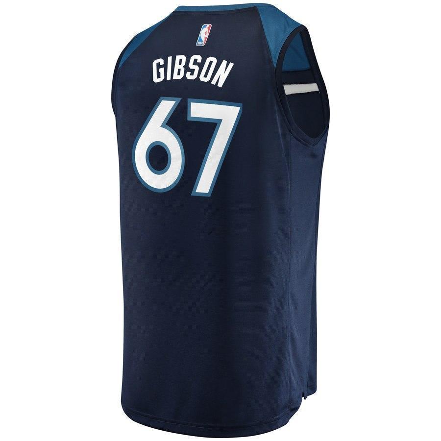 67-Taj Gibson Minnesota Timberwolves  Jersey Green - Icon Edition – Navy