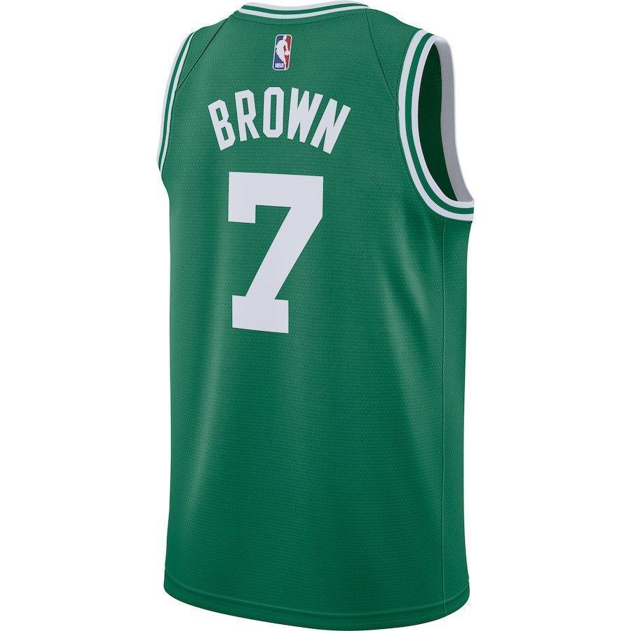 7-Jaylen Brown Boston Celtics Swingman Jersey Green - Icon Edition