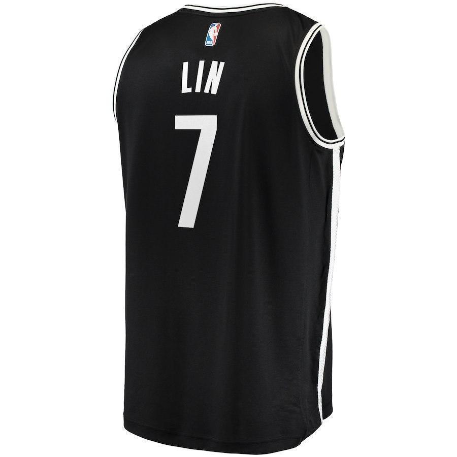 7-Jeremy Lin Brooklyn Nets  Jersey Black - Icon Edition