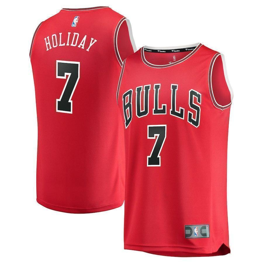 7-Justin Holiday Chicago Bulls Jersey Red - Icon Edition