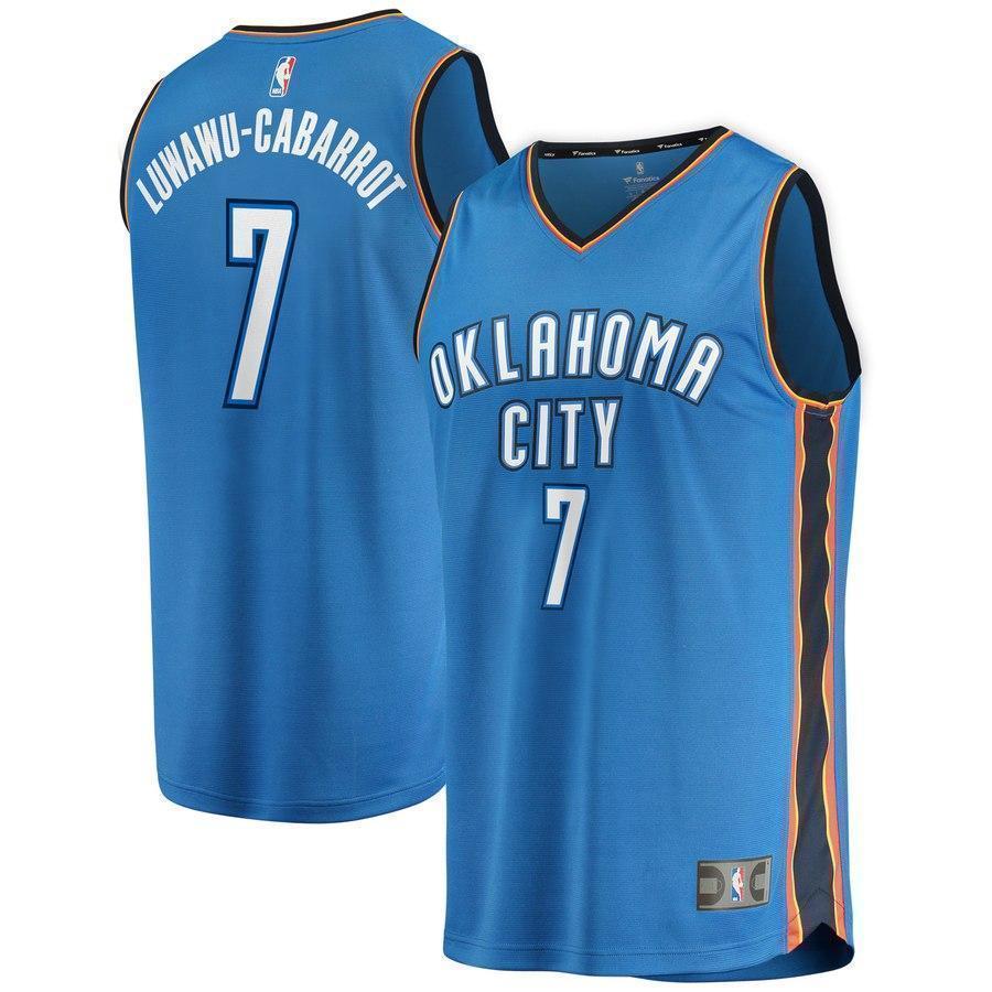 7-Timothe Luwawu-Cabarrot Oklahoma City Thunder  Jersey - Icon Edition - Blue
