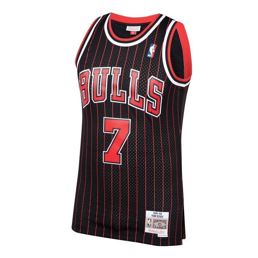7-Toni Kukoc Chicago Bulls  Hardwood Classics Swingman Jersey – Black