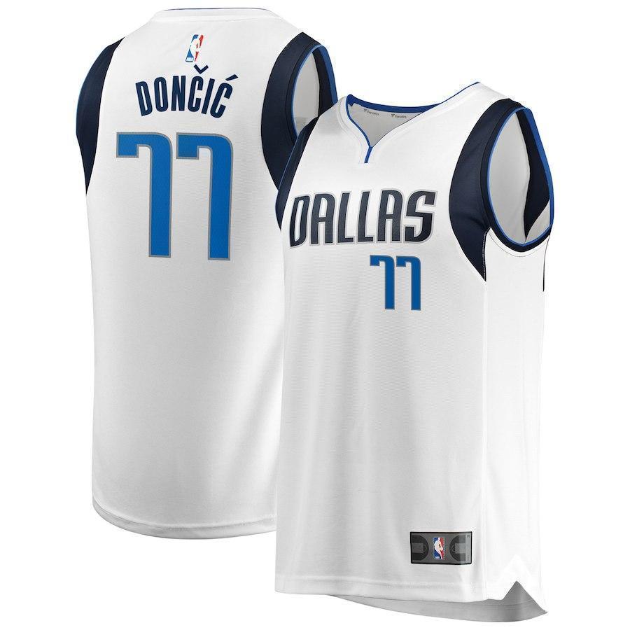 77-Luka Doncic Dallas Mavericks  Jersey – Association Edition – White