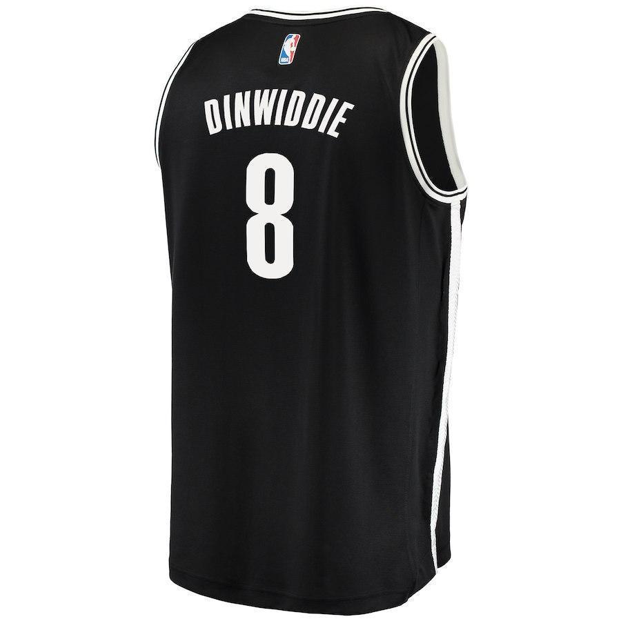 8-Spencer Dinwiddie Brooklyn Nets Jersey - Icon Edition – Black