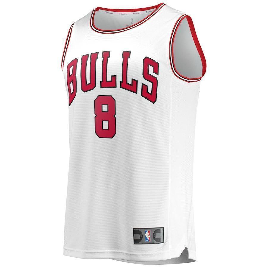 8-Zach LaVine Chicago Bulls Jersey – Association Edition – White