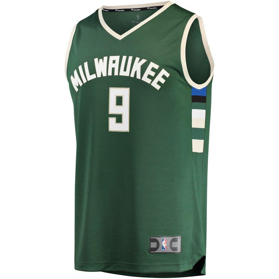 9-Donte DiVincenzo Milwaukee Bucks  Jersey - Icon Edition - Hunter Green