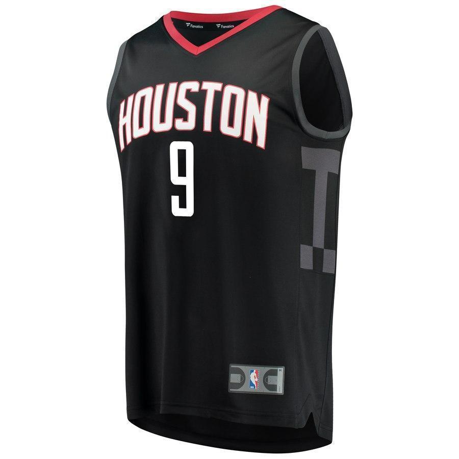 9-Zhou Qi Houston Rockets  Jersey Black - Statement Edition