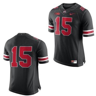 #15 Ohio State Buckeyes Nike Football Jersey - Black
